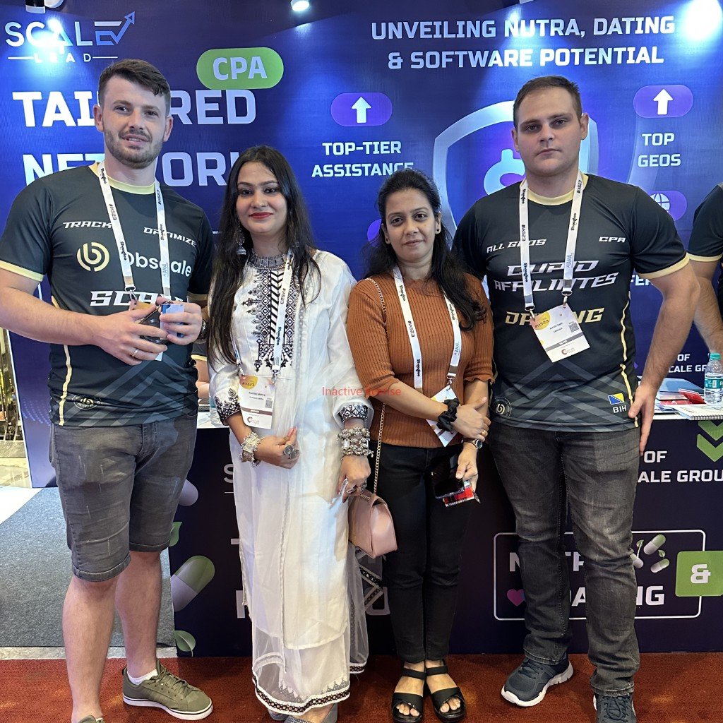 TranceX team at Affiliate World Dubai booth